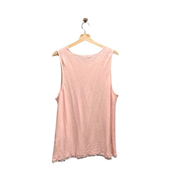 J.Jill Linen Blend Sleeveless Crewneck Top Blush Size XL Coastal Boho Summer - Picture 10 of 12